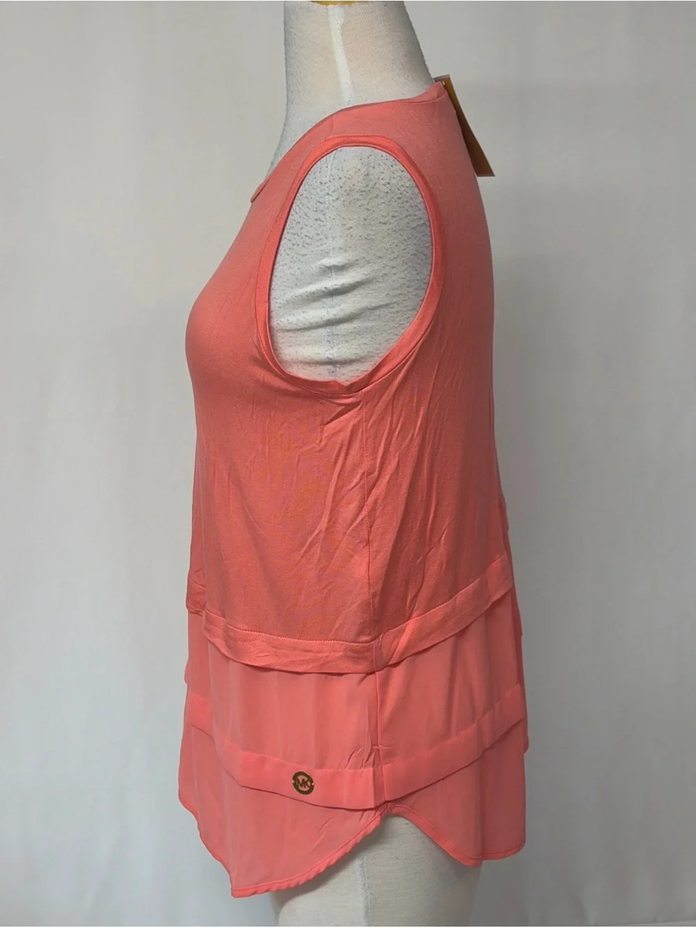 NWT Michael Kors Women’s Medium Grapefruit Sleeveless Logo Tank Top